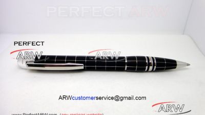 Perfect Replica Montblanc Starwalker Stainless Steel Clip Square Black Ballpoint Pen